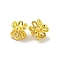 Brass Bead Caps, Double Sided, Long-Lasting Plated, Lead Free & Cadmium Free, Real 18K Gold Plated, 6x5.5mm, Hole: 1.2mm