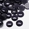 Cat Eye Cabochons, Half Round, Black, 10x2~3mm
