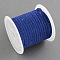 Faux Suede Cord, Faux Suede Lace, Blue, 3x1.5mm, about 5.46 yards(5m)/roll, 25rolls/bag