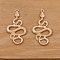 Alloy Pendants, Snake Charms, Rose Gold, 42x25mm