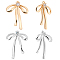 Beebeecraft 1 Box 12Pcs Bowknot Charms Real 18K Gold and 925 Sterling Sliver Plated Brass with Cubic Zirconia Bow Charms for DIY Earrings Necklaces Bracelets