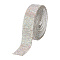 Self Adhesive Glass Rhinestone Glue Sheets, for Trimming Cloth Bags and Shoes, Crystal AB, 27mm, 4m/roll.