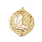 Rack Plating Brass Enamel Pendants, with Jump Ring, Cadmium Free & Lead Free, Real 18K Gold Plated, Irregular with Butterfly Charm, White, 21.5x19x2mm, Hole: 3.4mm