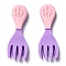 Resin Cabochons, Two Tone, Fork, Lavender, 32.6x11x5mm