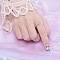 Alloy Open Cuff Rings for Women, Cat Shape, Platinum, Inner Diameter: 16~19mm