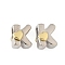 Brass Beads, Platinum & Golden, Letter K, 11x9x7.5mm, Hole: 5x4mm