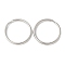 Iron Split Key Rings, Double Loop Jump Rings, Rack Plating, Platinum, 25~25.5x2.5mm, Inner Diameter: 21.5~22mm
