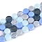 Electroplate Glass Beads Strands, Flat Round, Faceted, Cornflower Blue, 7.5~8x4~5mm, Hole: 1~1.4mm, about 25~27pcs/strand, 7.28~7.48 inch(18.5~19cm)