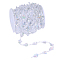 Acrylic Beads Chains, Leaf, Clear, 22x15.5x4.5mm, 19m/roll