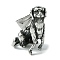 Retro 304 Stainless Steel Pendants, Manual Polishing, Dog Charm, Antique Silver, 36x14x24mm, Hole: 4.5x9.5mm
