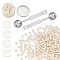 Sealing Wax Particles Kits for Retro Seal Stamp, with Stainless Steel Spoon, Candle, Plastic Empty Containers, Purple, 9mm, 300pcs