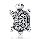 925 Thai Sterling Silver Cubic Zirconia Tortoise European Beads STER-FF0002-051-1