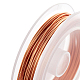 Benecreat 3 ロール 3 スタイル ラウンド銅クラフト ワイヤー  ライトゴールド  0.6~1mm  約10~20m /ロール  1ロール/スタイル CWIR-BC0006-21-4
