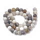 Chapelets de perles en agate de feuille de bambou naturelle X-G-T106-026-3