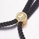 Nylon Twisted Cord Armband machen MAK-F019-04G-3