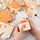 紙製の小さな家のギフトボックス  クリスマス、結婚式、ハロウィーンパーティー用品のためのキャンディー収納ケース  ダークオレンジ  8.5x7.6x9.4cm CON-WH0088-55B-3