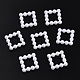 Anillos de unión de perlas de imitación de plástico abs OACR-T015-08-01-1