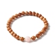 Natürliche morganite perlen armbänder set für männer frauen geschenk BJEW-JB06769-4