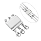Zinc Alloy Box Magnetic Clasps Converter PALLOY-C159-02P-1