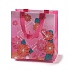 Bolsas de regalo plegables reutilizables no tejidas con estampado de flores con tema del día de la madre con asa ABAG-F009-C03-1