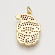Ciondoli in ottone con zirconi cubici e orecchini a bottone e anelli regolabili set di gioielli SJEW-S043-11-7