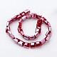 Electroplate Opaque Solid Color Glass Beads Strands EGLA-M020-07-2