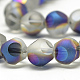 Fili di perline di vetro trasparente placcato arcobaleno EGLA-R108-8mm-B01-2
