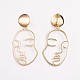 Brass Dangle Earrings X-EJEW-JE03330-4