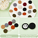 WADORN 8 Colors 20.5mm Woolen Fabric Cloth Covered Buttons DIY-WR0003-46-3
