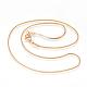 304 Stainless Steel Snake Chain Necklaces NJEW-A288D-1.2A-G-2