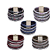 Fashion Zinc Alloy Leather Cord Multi-strand Bracelets BJEW-BB26682-1-8