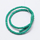 Brin de perles rondelle synthétique turquoise teint G-P083-6mm-84J-2