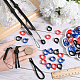 GORGECRAFT 66PCS Anti-Lost Necklace Lanyard Set Including 6PCS Anti-Loss Pendant Strap String Holder with 60PCS 3 Colors 13mm Silicone Rubber Rings for Office Key Chains Outdoor Activities DIY-GF0008-35A-3