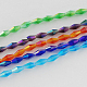 Electroplate Glass Beads Strands EGLA-R020-8x4mm-M-1