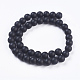 Chapelets de perle en pierre noire synthétique G-R345-10mm-38-1-2