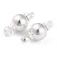 Bails de pendentif de chapeau de perle en laiton KK-O133-200A-S-4