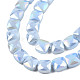 Chapelets de perles en verre opaque de couleur unie EGLA-N002-43-02-3
