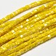 Faceted Cube Full Rainbow Plated Electroplate Glass Beads Strands EGLA-J133-FR10-1