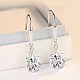 Star Cubic Zirconia Dangle Earrings for Girl Women EJEW-BB46318-C-1