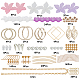 Набор для изготовления серег с подвесками в виде цветов sunnyclue diy DIY-SC0019-75-2