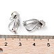 304 Stainless Steel Clip-on Earring Findings with Cubic Zirconia STAS-H216-01P-3