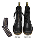 ベネクリートPUレザージッパーブーツレース  黒の 8 アイレット ブーツ ジッパー インサート タイレス靴ひもブーツ用 DIY-WH0043-51AB-02-3