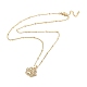 Ожерелья с подвеской из латуни с микро-паве и принтом лап для женщин с кубическим цирконием NJEW-A015-03KCG-2