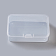 プラスチックビーズ収納ケース  長方形  透明  10.5x7.7x2.6cm CON-F005-14-B-1