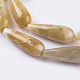 Brins de perles de jade jaunes naturels et teints G-A175E-B07-3