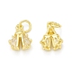 Rack Plating Brass Micro Pave Clear Cubic Zirconia Charms KK-C011-15G-1