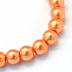 Baking Painted Pearlized Glass Pearl Round Bead Strands HY-Q003-4mm-36-2