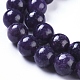 Lepidolita natural / hebras de perlas de piedra de mica púrpura G-D0020-16-8mm-3