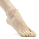 Natural Dyed White Jade & Malaysia Jade Anklets for Women AJEW-AN00476-04-3