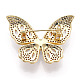 Broches de mariposas con perlas naturales para mujer. JEWB-N001-14G-2